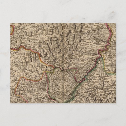 Rijn Valley in Duitsland en Frankrijk Briefkaart (Voorkant)