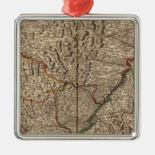 Rijn Valley in Duitsland en Frankrijk Metalen Ornament