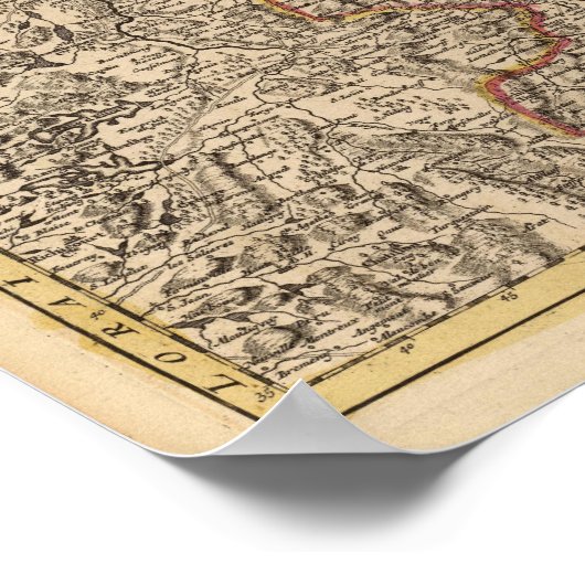 Rijn Valley in Duitsland en Frankrijk Poster (Hoek)