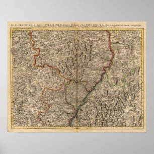 Rijn Valley in Duitsland en Frankrijk Poster