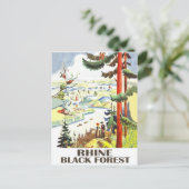 Rijn, Zwarte woud, Duitsland. Vintage Briefkaart (Staand voorkant)