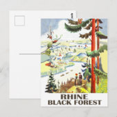 Rijn, Zwarte woud, Duitsland. Vintage Briefkaart (Voorkant / Achterkant)