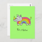 Rijnbocht Rijn Rainbow Briefkaart Groen (Voorkant / Achterkant)