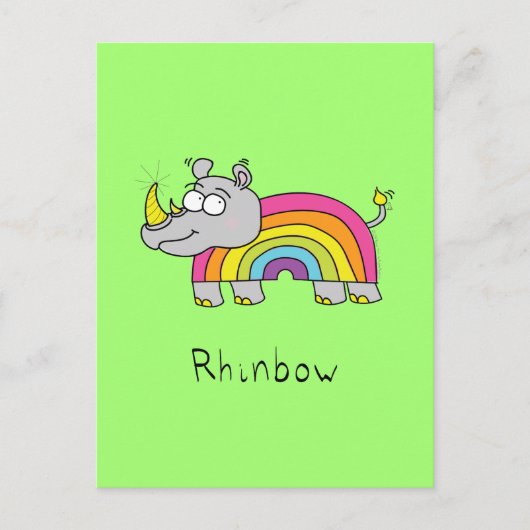 Rijnbocht Rijn Rainbow Briefkaart Groen (Voorkant)