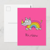 Rijnbocht Rijnboeg Briefkaart Roze (Voorkant / Achterkant)