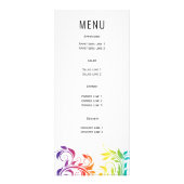 Rijnboeg, kleurrijke rolleaf, lesbische bruiloft reclamekaart (Achterkant)