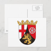 Rijnland-pfalz Wapenbekleding Briefkaart (Voorkant / Achterkant)