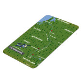 Rijnretro-reiskaart. Magnet Magneet (Linkerzijde)