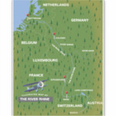 Rijnretro-reiskaart. Sticker (Voorkant)