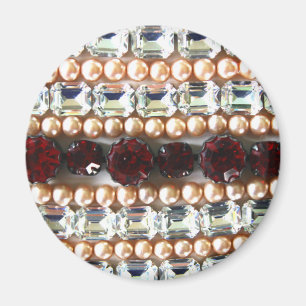 Rijnstenen en parels - vintage sieraden magneet
