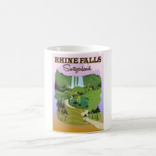 Rijnwaterval Zwitserland reisposter Koffiemok
