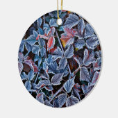 Rijp op herfstbladeren, Oregon Keramisch Ornament (Links)
