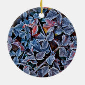 Rijp op herfstbladeren, Oregon Keramisch Ornament (Achterkant)