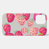 Rijpe aardbei Hand getrokken textuur Case-Mate iPhone Case (Achterkant (horizontaal))