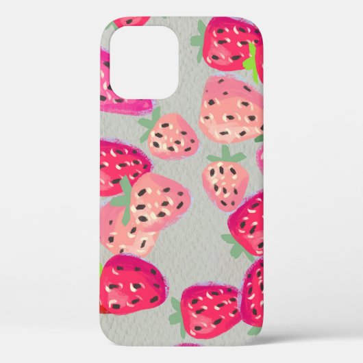 Rijpe aardbei Hand getrokken textuur Case-Mate iPhone Case (Achterkant)