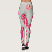 Rijpe aardbei Hand getrokken textuur Leggings (Achterkant)