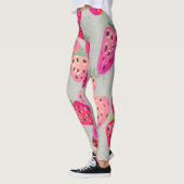 Rijpe aardbei Hand getrokken textuur Leggings (Links)