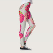 Rijpe aardbei Hand getrokken textuur Leggings (Rechts)