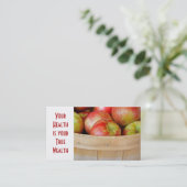 Rijpe appels in Bushel mand Visitekaartje (Staand voorkant)