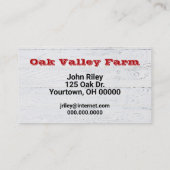 Rijpe appels in Bushel mand Visitekaartje (Achterkant)