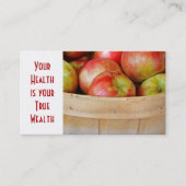 Rijpe appels in Bushel mand Visitekaartje (Voorkant)