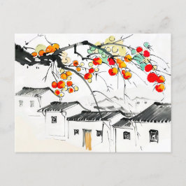 Rijpe appels in een Chinees bergdorp Briefkaart