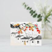 Rijpe appels in een Chinees bergdorp Briefkaart (Staand voorkant)