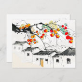 Rijpe appels in een Chinees bergdorp Briefkaart (Voorkant / Achterkant)