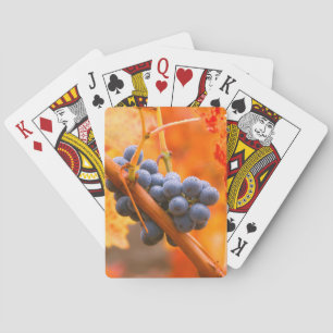 Rijpe druif in wijngaard pokerkaarten