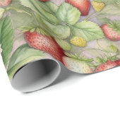 rijpe en rode aardbeien. cadeaupapier (Rol Hoek)