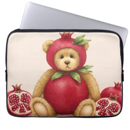 Rijpe granaatappel Teddy van Natasha Us Laptop Sleeve