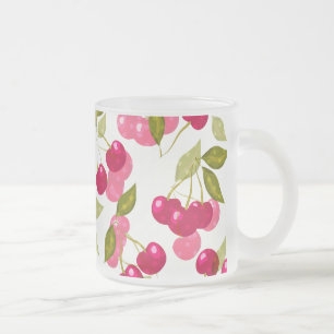 Rijpe kerseglazuur glazen koffiemok matglas koffiemok