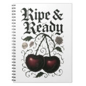 Rijpe & Klaar Kersen Gothic Graphic Notitieboek (Voorkant)