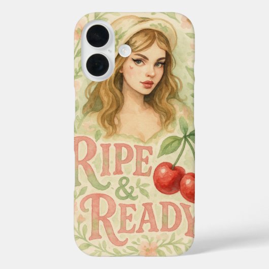 Rijpe & Klaar Zomer Boho Bloemig Kersen Meisje Case-Mate iPhone Case (Achterkant)