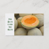 rijpe muskusmeloenen visitekaartje (Voorkant)