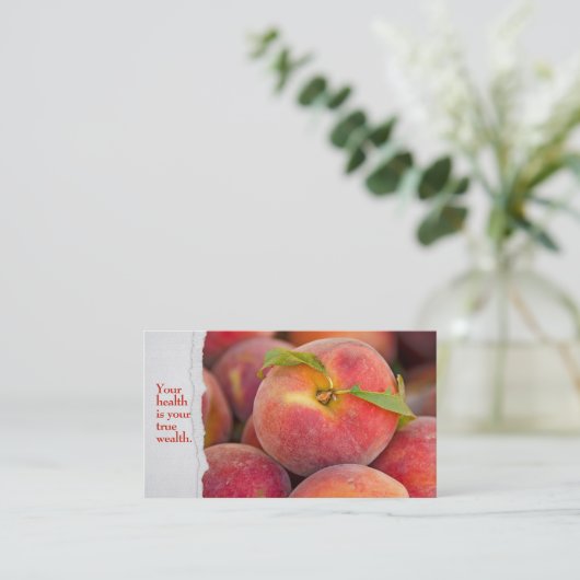 rijpe perzikpaal visitekaartje (Staand voorkant)