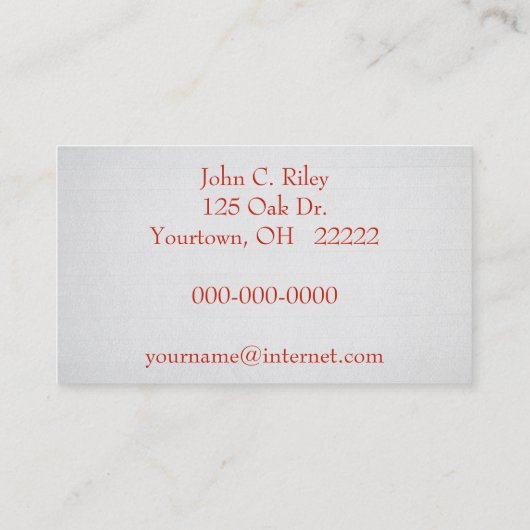 rijpe perzikpaal visitekaartje (Achterkant)