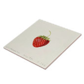 Rijpe rode aardbei (Louis C.C. Krieger) Tegeltje (Zijkant)