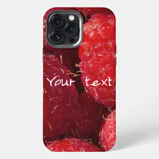 Rijpe Rode Frambozen iPhone Hoesje (Achterkant)