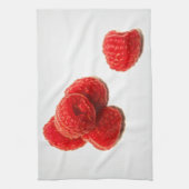 Rijpe rode frambozen keukenhanddoek (Verticaal)