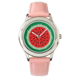 Rijpe Rode Watermeloen Art Dames Meisjes Polshorlo Horloge