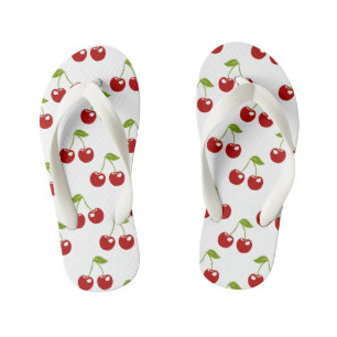 Rijpe sappige kers kinder teenslippers