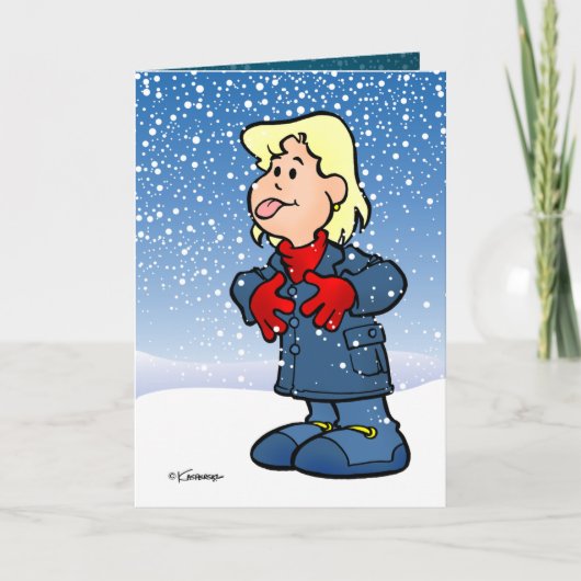 Rijpe Sneeuw Kerst Kaart (Voorkant)