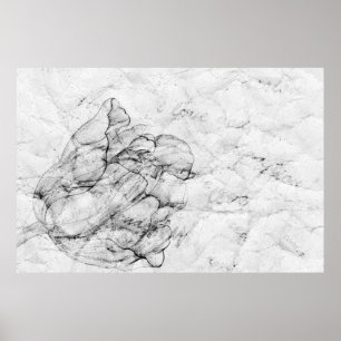 rijpe zwarte en witte briefkaart stylizationabstra poster