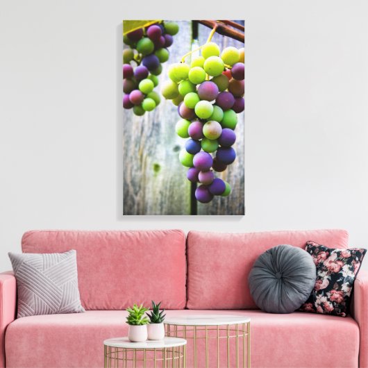 rijpende druiven canvas afdruk (Insitu (Woonkamer))
