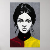 Rijpere meisje, in dubbele kleur lijst poster (Voorkant)