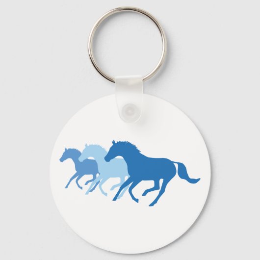 Rijppaarden (blauw) sleutelhanger (Voorkant)