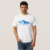 Rijppaarden (blauw) t-shirt (Voorkant volledig)