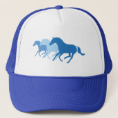 Rijppaarden (blauw) trucker pet (Voorkant)