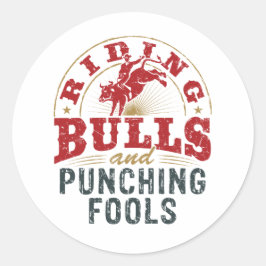 Rijpstieren en Punch Fools Ronde Sticker